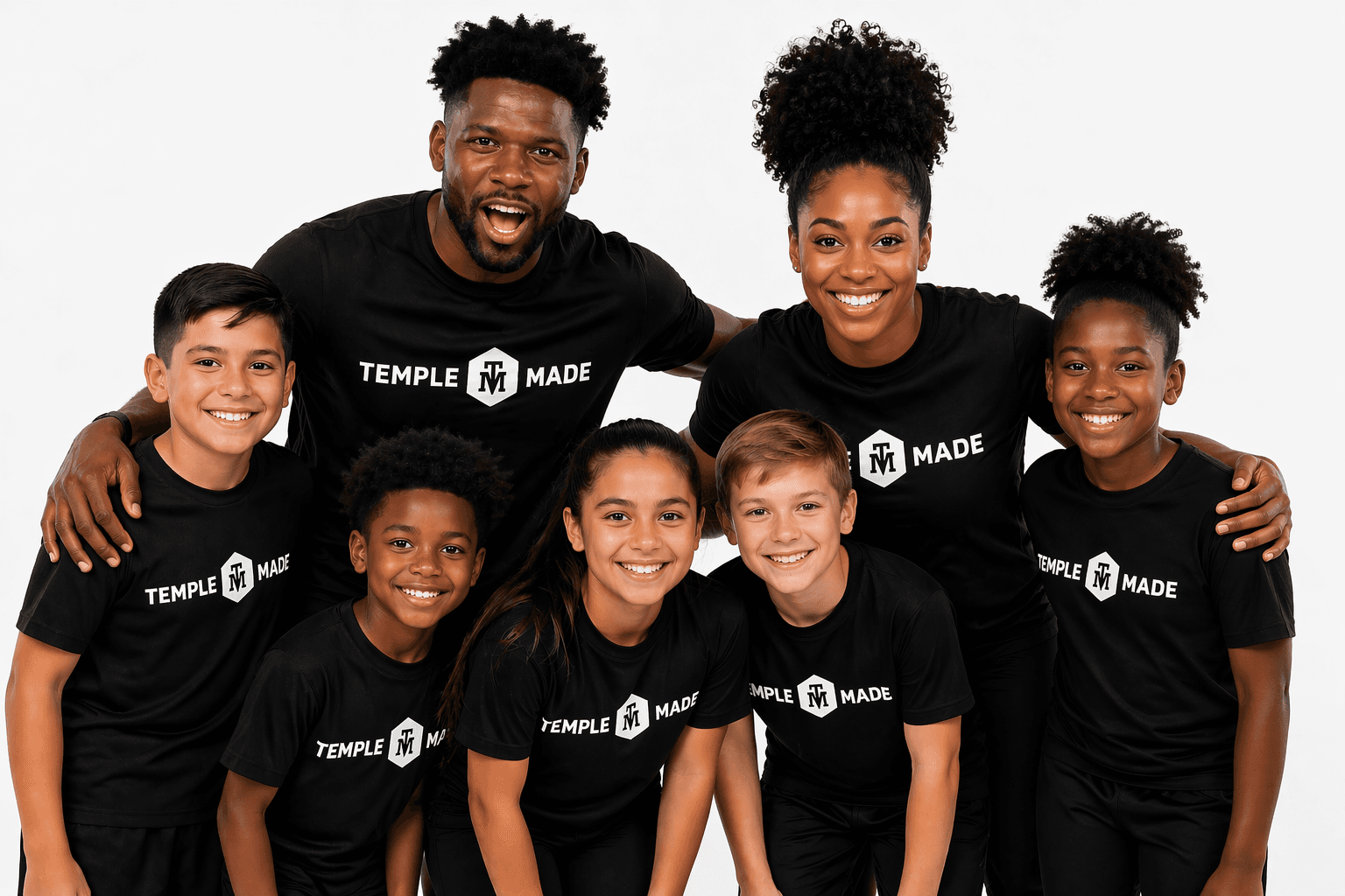 Temple Made leaders and young participants together